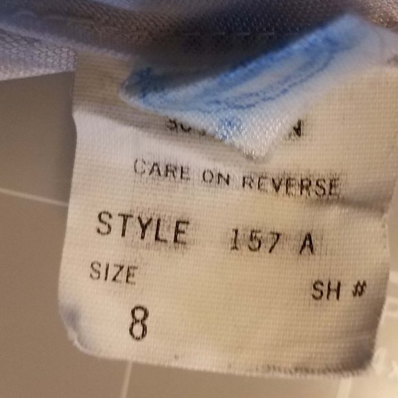 Beautiful Vintage Pale Lavender Sparkle Evening Gown Lace Pat Richards Size 8 - Picture 7 of 7